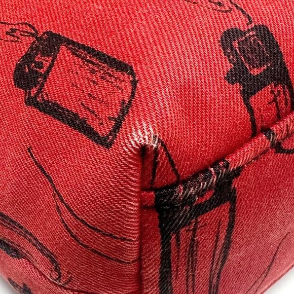 Miu Miu Tote Bag Lighter Pattern Red Black Leather - Picture 5 of 11